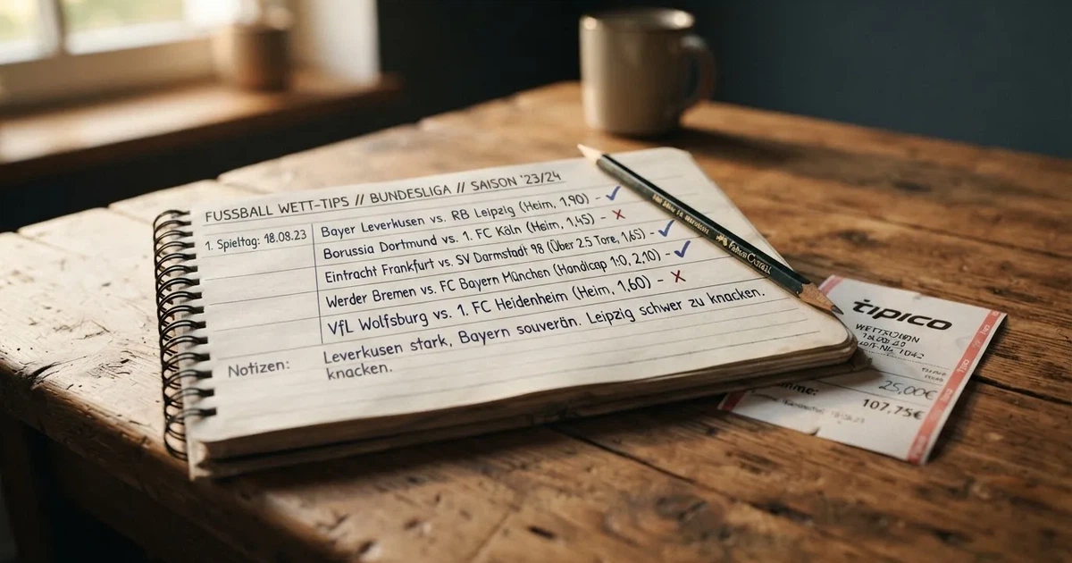 Ein aufgeschlagenes Notizbuch mit handschriftlichen Zahlenreihen und ein Bleistift liegen neben einem Taschenrechner auf einem Schreibtisch.
